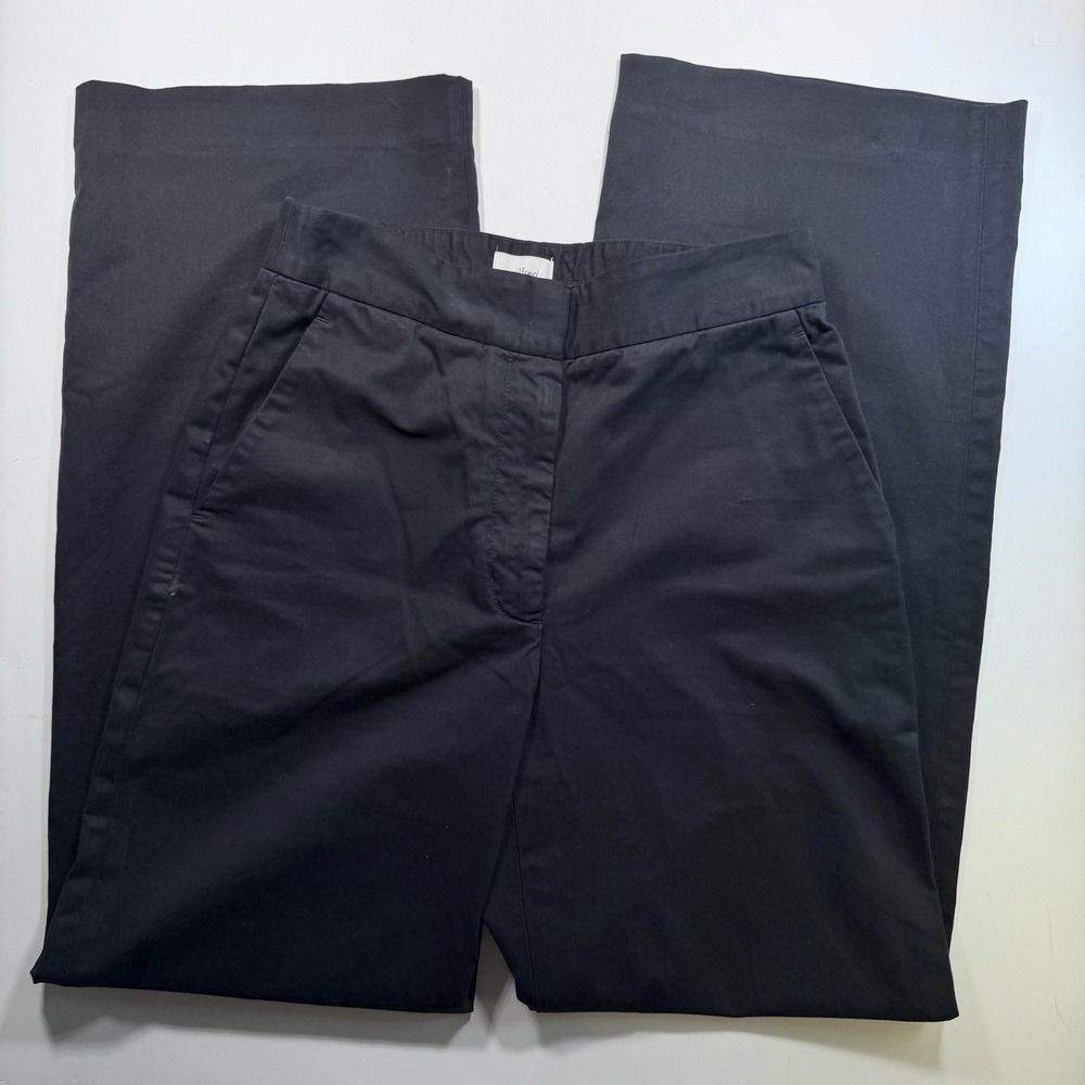 Wilfred Aritzia Black Women's Dress Pants 4 Wide Leg Pockets Flat Front